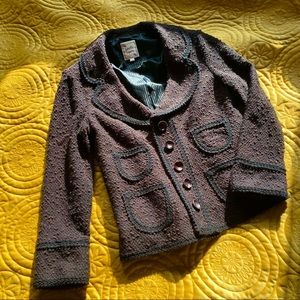 Nanette Lepore Brown Tweed Jacket/Blazer